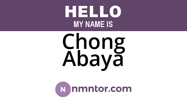Chong Abaya