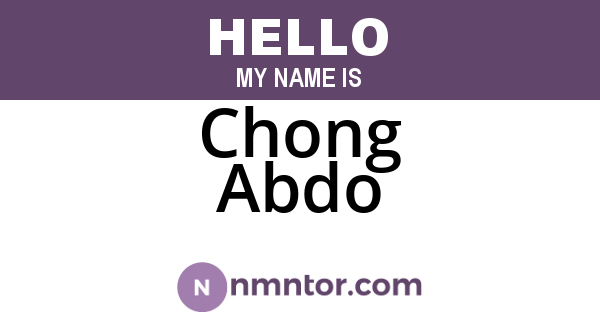 Chong Abdo