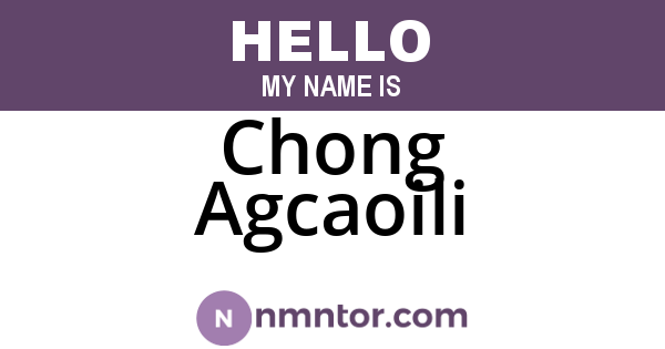 Chong Agcaoili