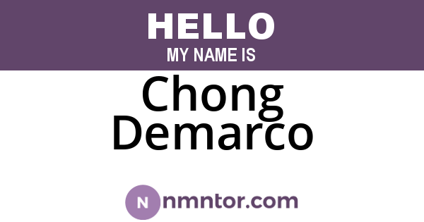 Chong Demarco