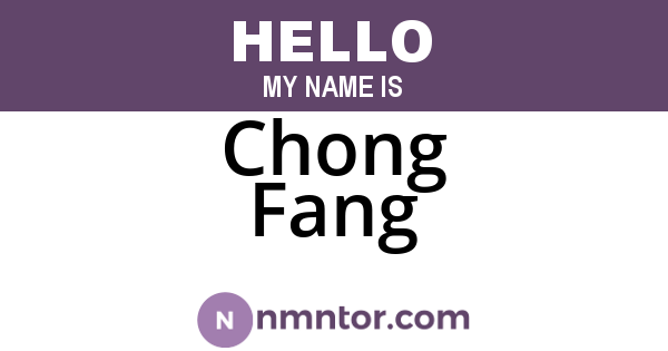 Chong Fang