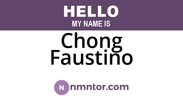 Chong Faustino