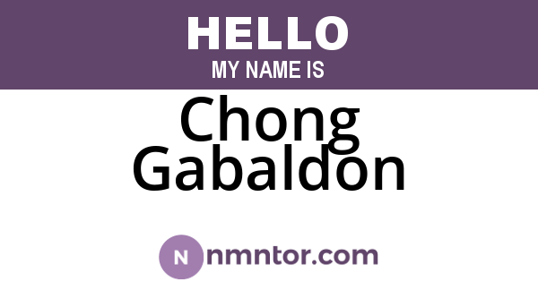 Chong Gabaldon