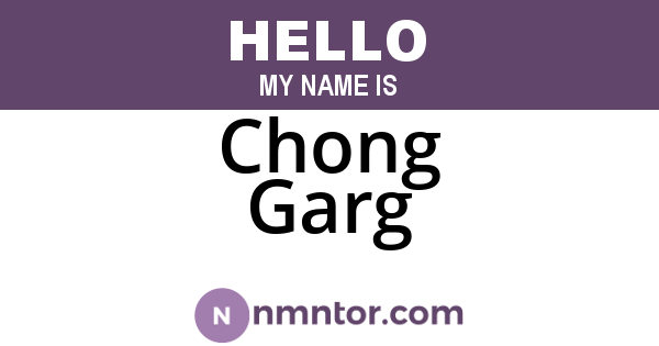 Chong Garg