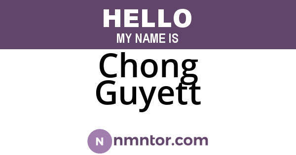 Chong Guyett