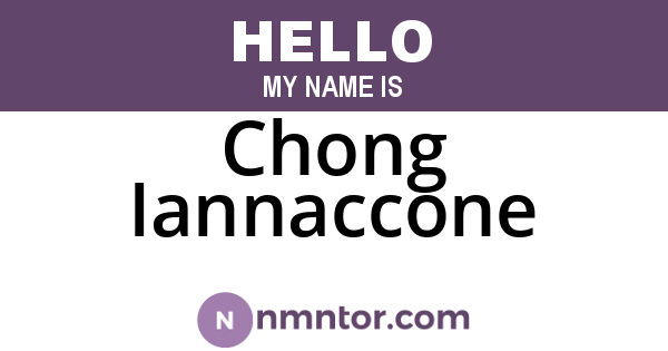 Chong Iannaccone