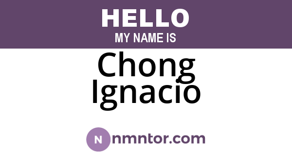Chong Ignacio