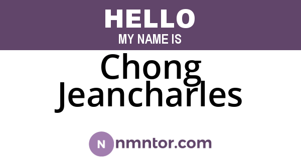 Chong Jeancharles