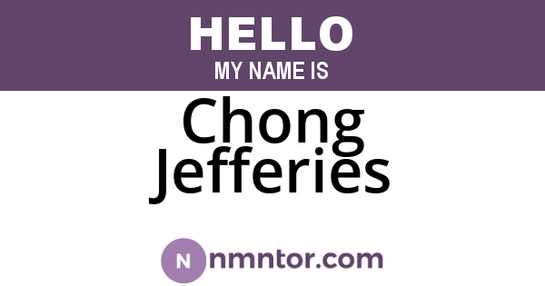 Chong Jefferies