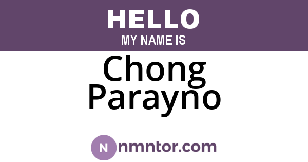 Chong Parayno