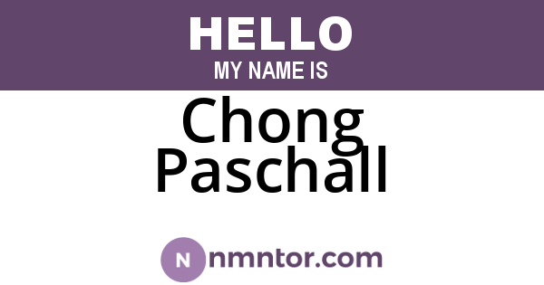 Chong Paschall