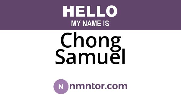 Chong Samuel