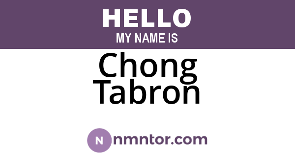 Chong Tabron