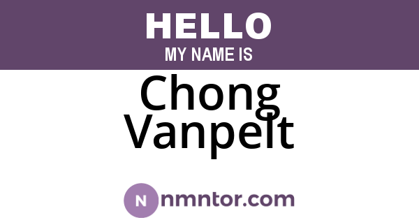 Chong Vanpelt