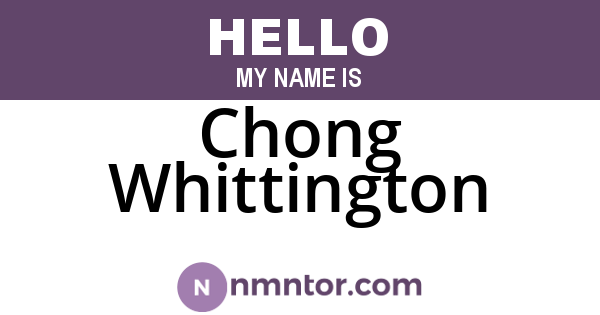 Chong Whittington
