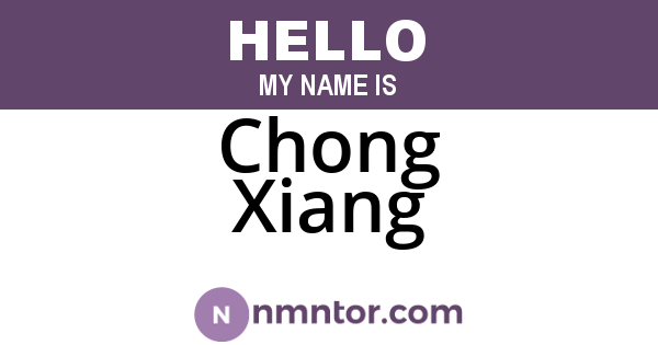 Chong Xiang