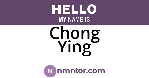 Chong Ying