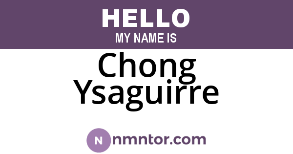 Chong Ysaguirre