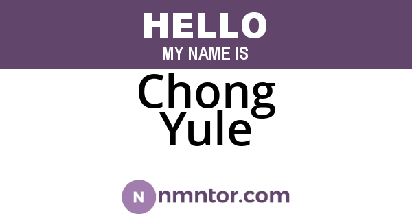 Chong Yule
