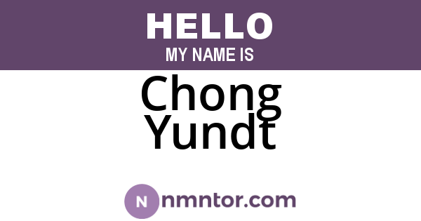 Chong Yundt