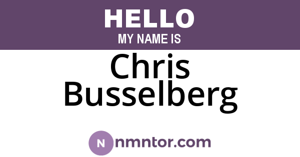 Chris Busselberg