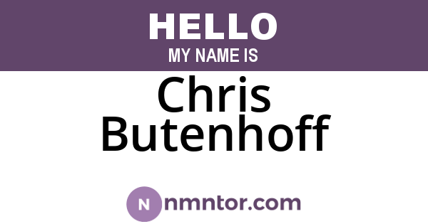 Chris Butenhoff