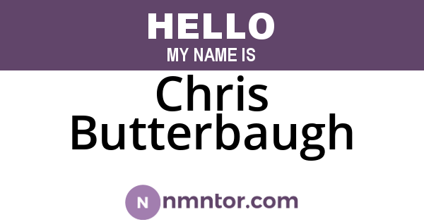 Chris Butterbaugh