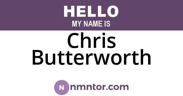 Chris Butterworth