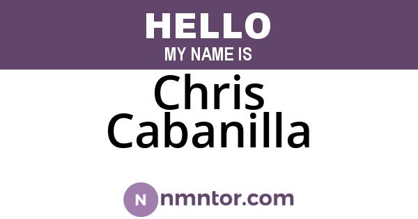 Chris Cabanilla
