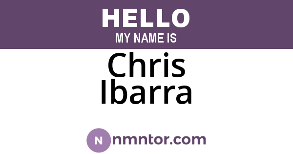 Chris Ibarra