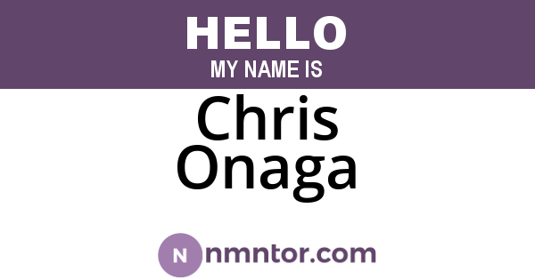 Chris Onaga
