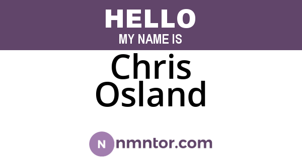 Chris Osland