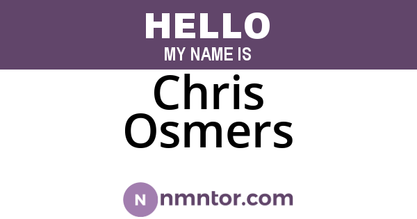 Chris Osmers