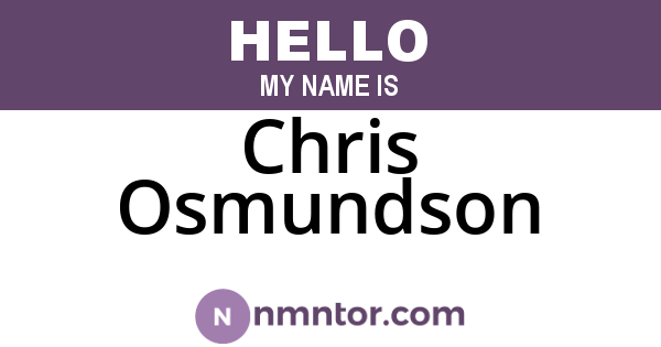 Chris Osmundson
