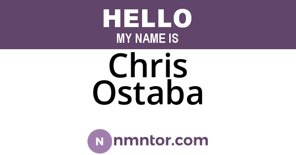Chris Ostaba