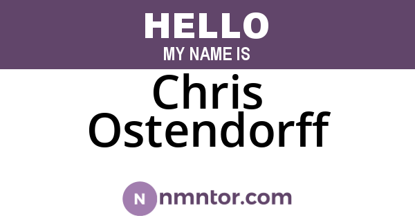 Chris Ostendorff