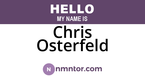 Chris Osterfeld