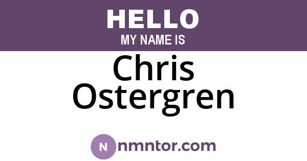 Chris Ostergren
