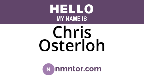 Chris Osterloh