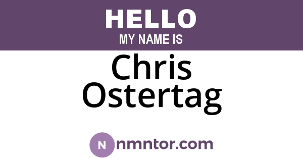 Chris Ostertag