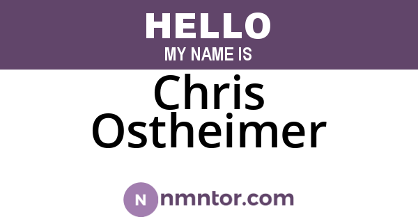 Chris Ostheimer