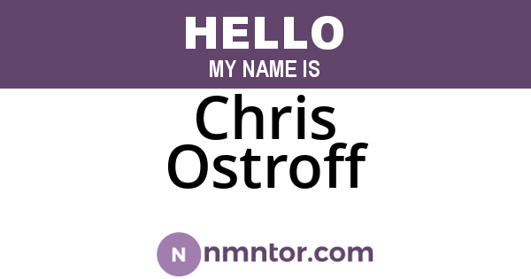 Chris Ostroff