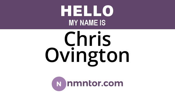 Chris Ovington