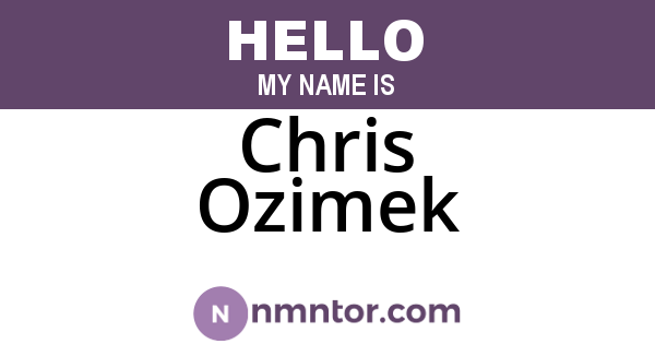 Chris Ozimek