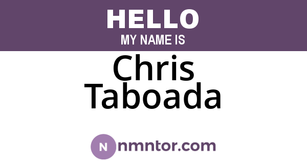 Chris Taboada