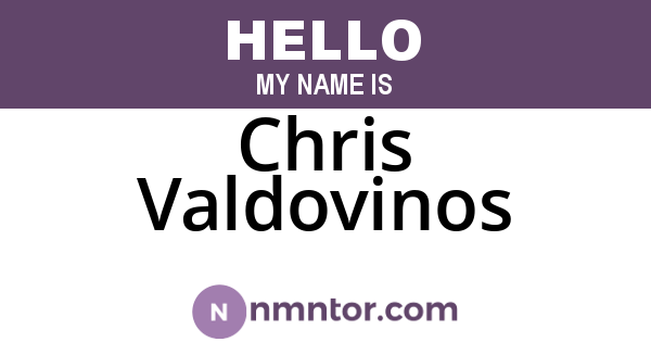 Chris Valdovinos