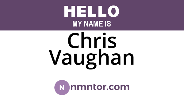 Chris Vaughan