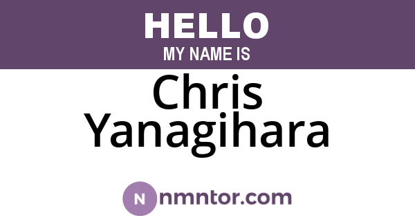 Chris Yanagihara