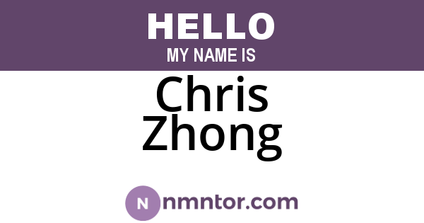 Chris Zhong