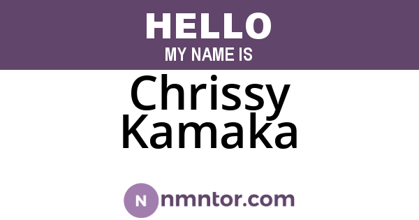 Chrissy Kamaka